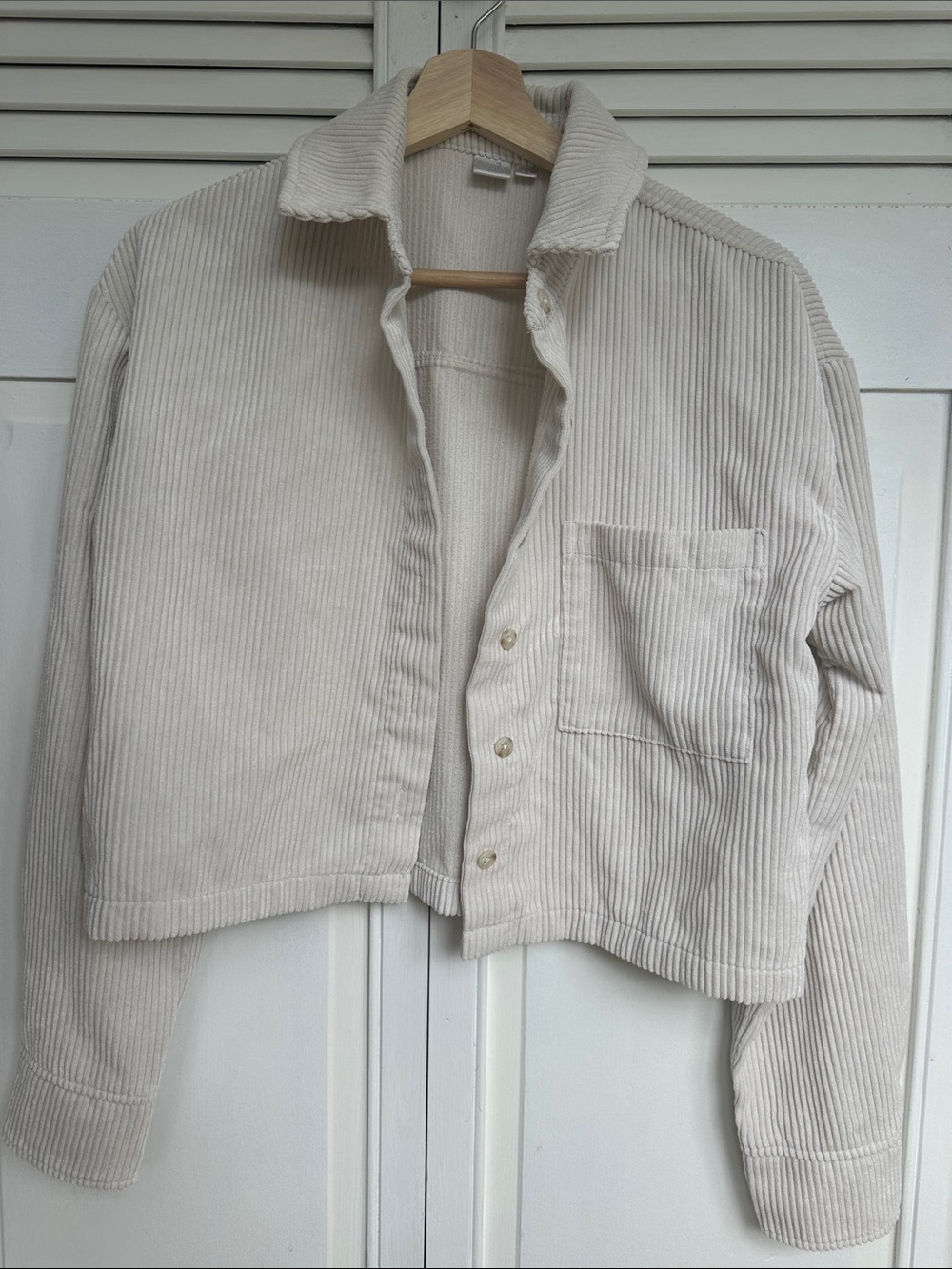 twik Cream Corduroy Button-Front Jacket - Picture 8 of 8